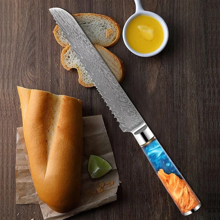 Blue Resin Bread Knife